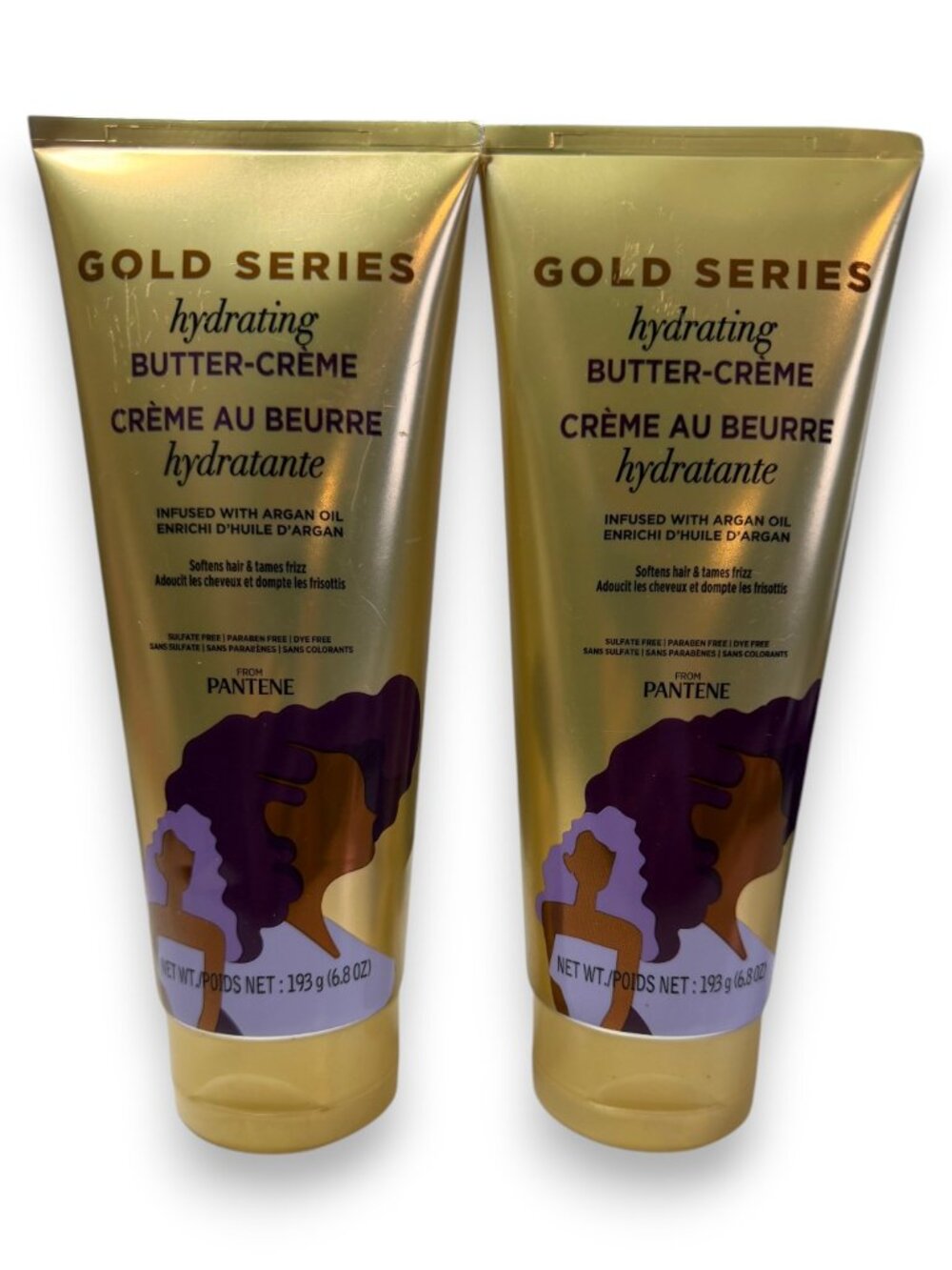 Pantene Gold Series Hydrating Butter Creme 6.8oz Set of 2 Moisturizing Leave-In